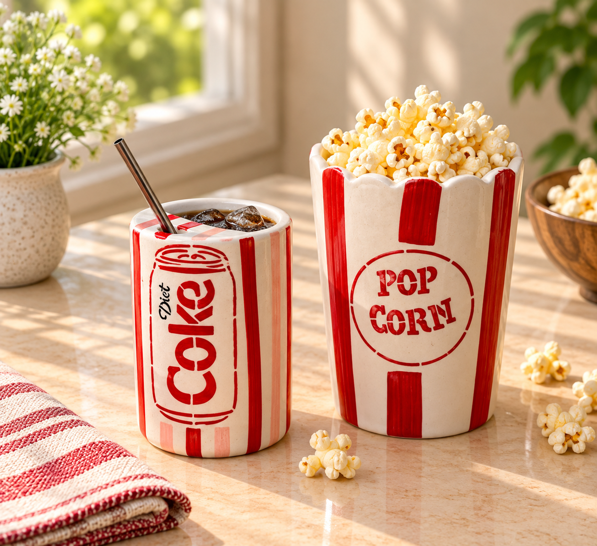 Movie Munchies Duo (Diet Coke sipper + Popcorn tub set)