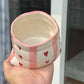 Pouch mug (Pink Stripe hearts) cum Organiser (Copy)