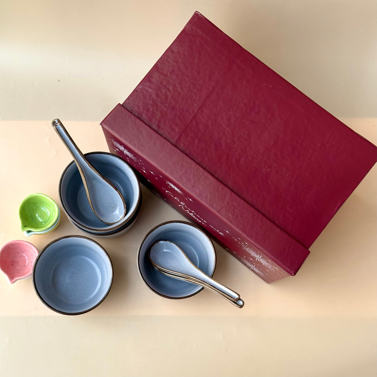 Grey Matte Soup bowl Gift Box