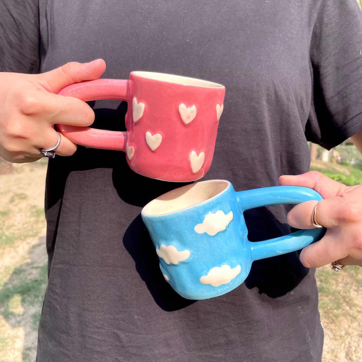 Cloud catcher and Heart pop mug combo (Set of 2)
