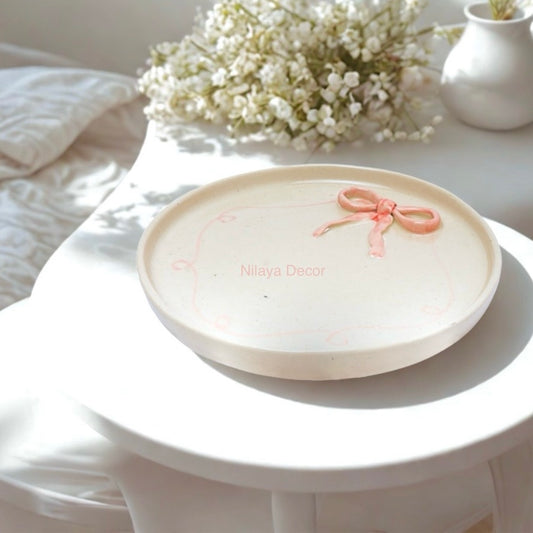 Blush bow platter