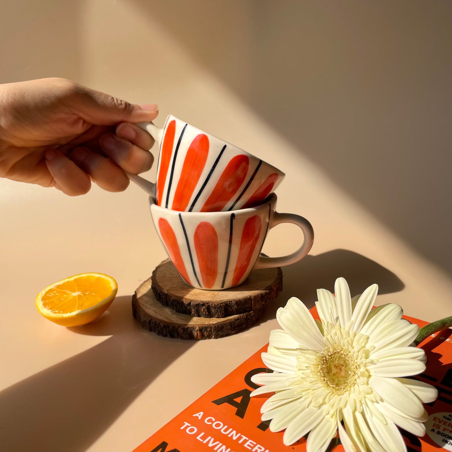 Narangi phool cup Stripes (BUY 1 GET 1 Free)