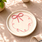 Blush bow plate cup set