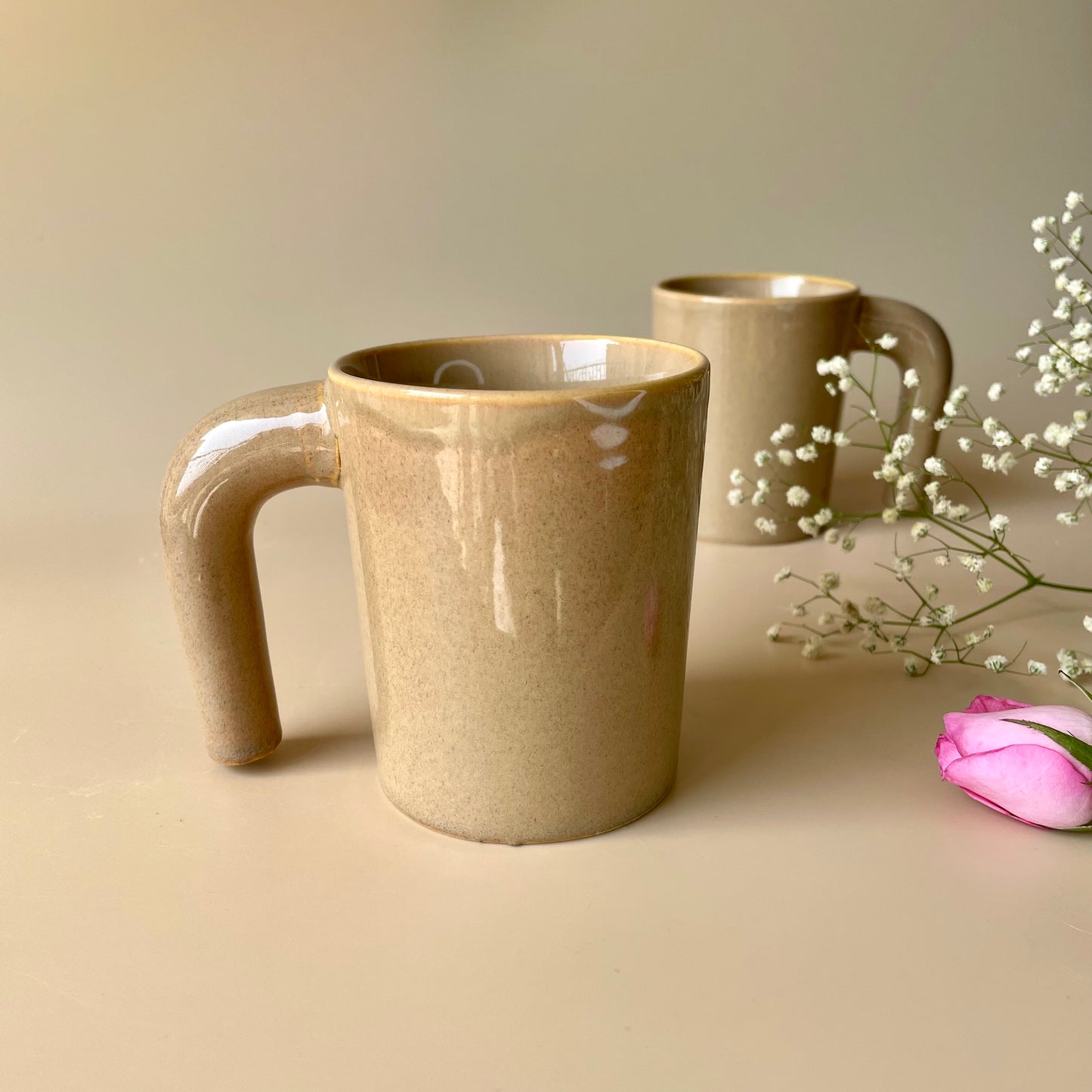 Salted Caramel coffee mug with open handle