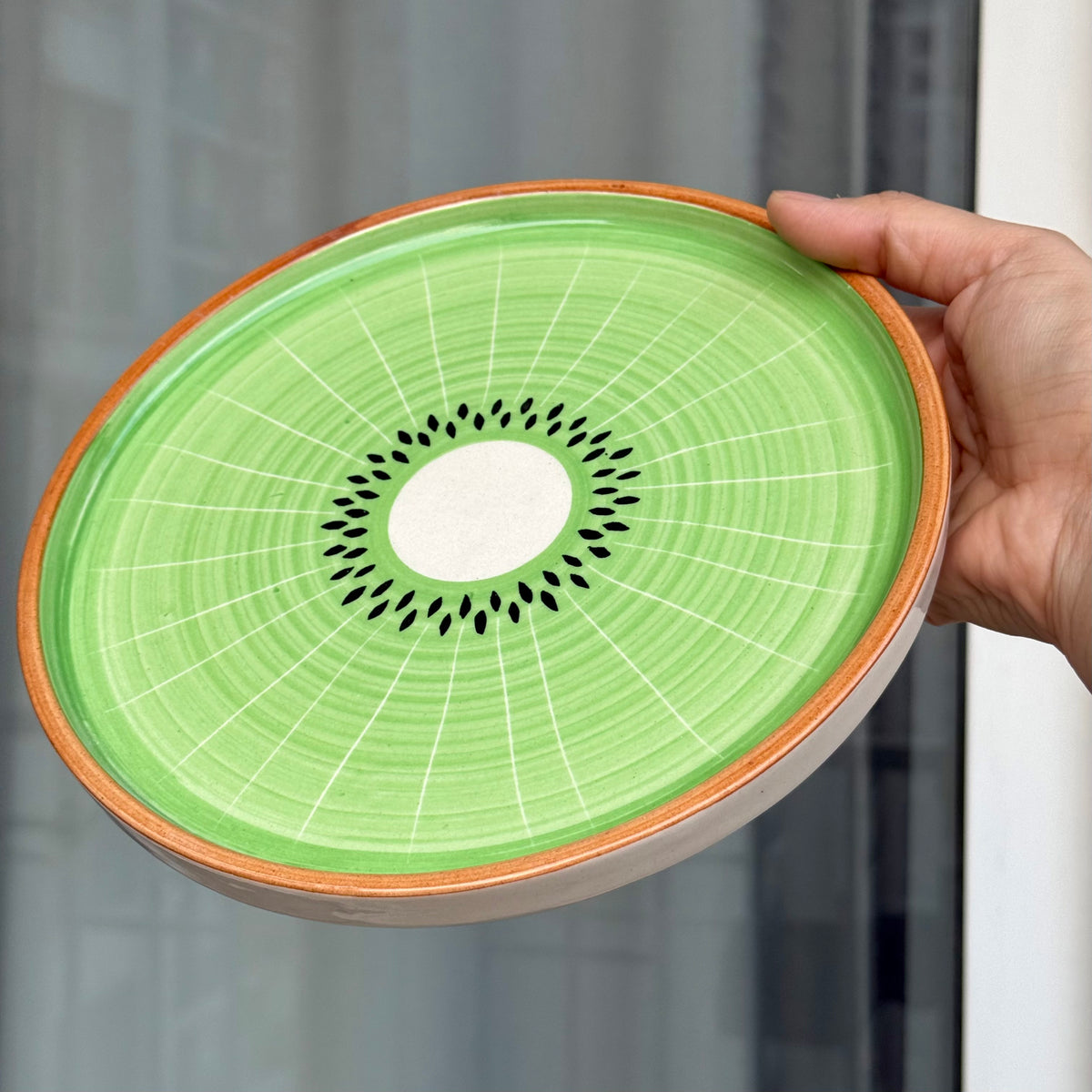Kiwi Snack Plate cum platter (8-inch)