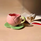Lotus biscoff cup saucer (Pink)