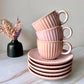 Pink cup saucer- (BUY 1 GET 1 FREE)