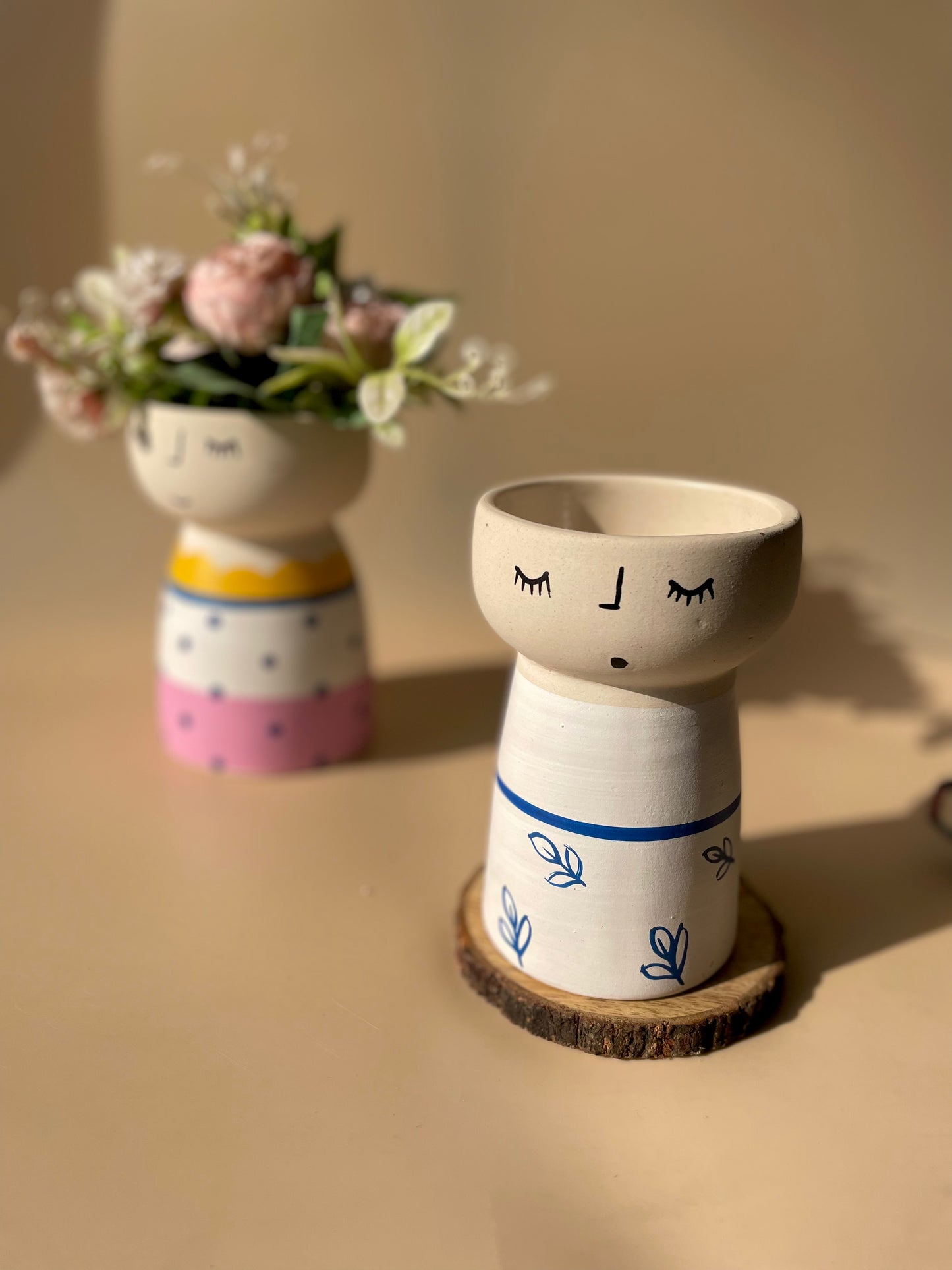 Jack and Jill Vase set of 2
