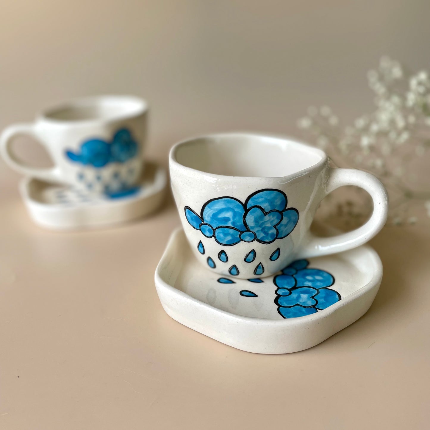 Rainy cloud cup saucer (BUY 1 GET 1 Free)