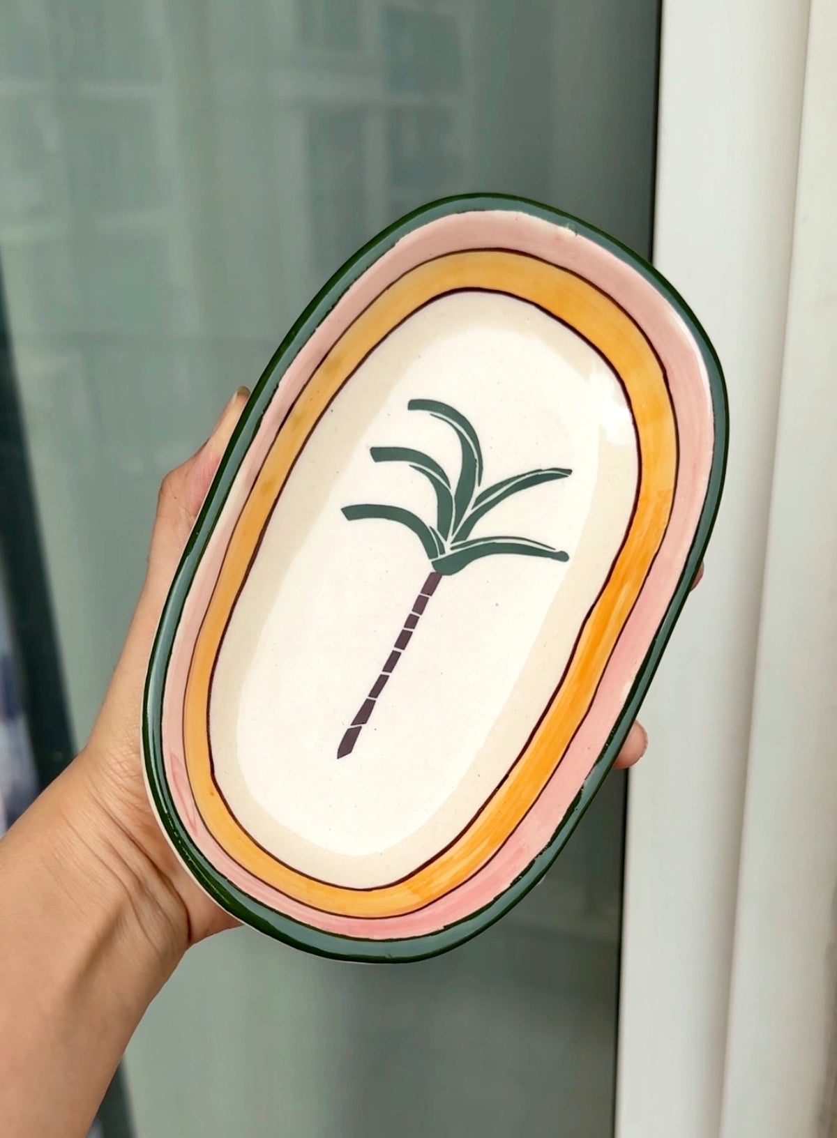 Oval pasta plate cum bowl - Palm