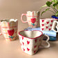 Peppy tulip mug & Shape of Heart mug combo