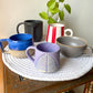 Set of 5 mugs- contrast colours (at the price of 4)