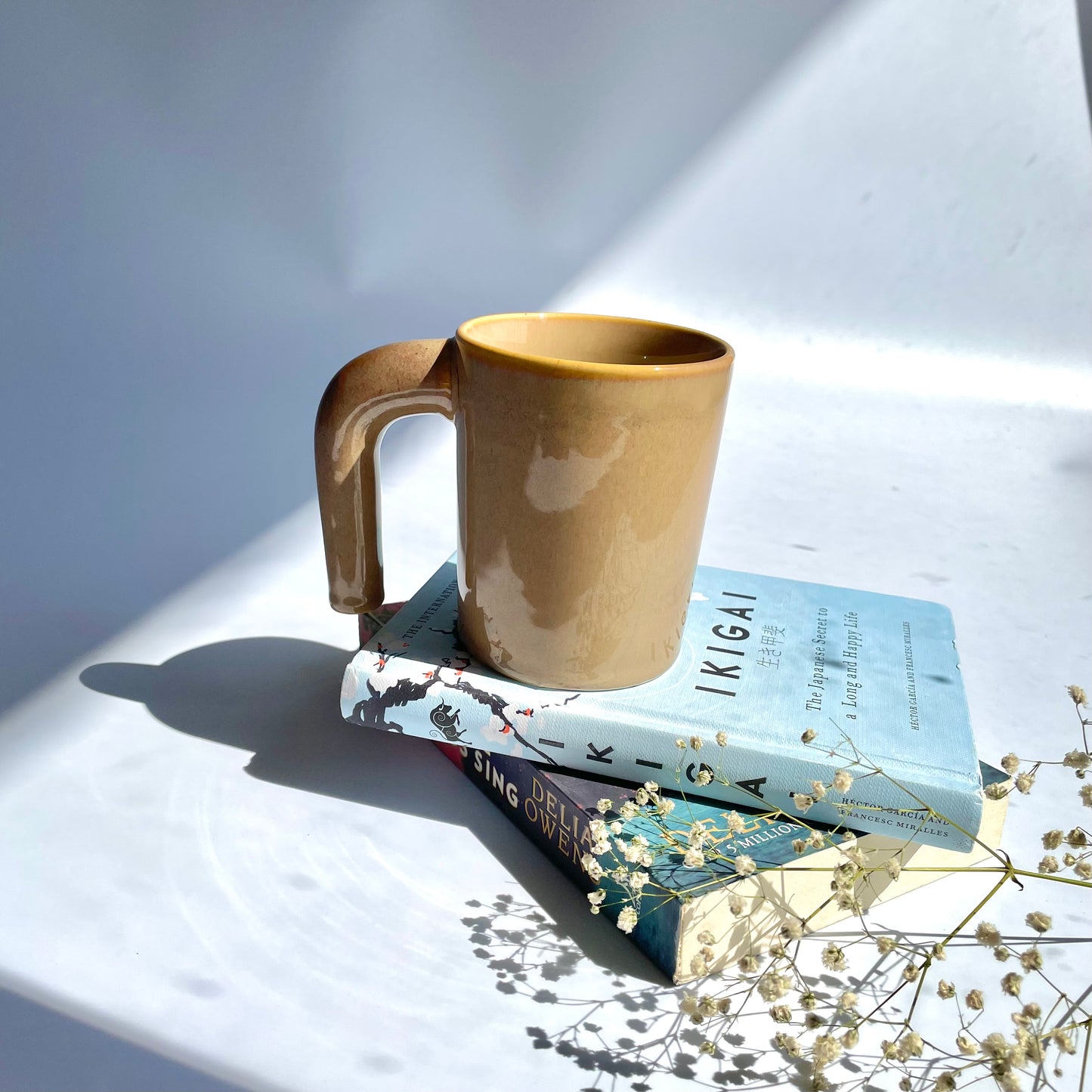 Salted Caramel coffee mug with open handle