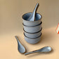 Grey Matte Soup bowl (with spoon)
