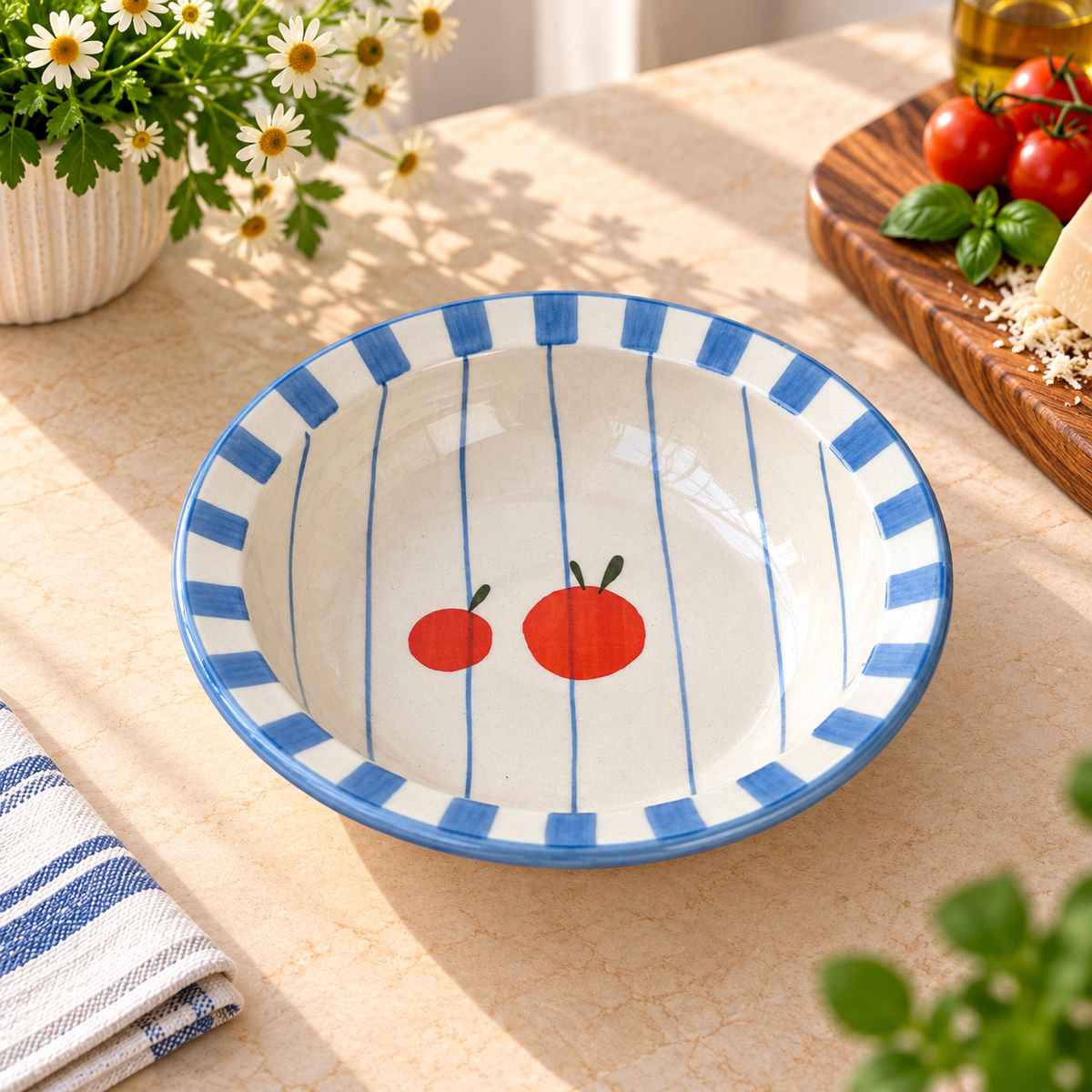 Orange pop mini pasta plate
