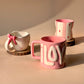 Love, drip & bow - set of 3 mugs