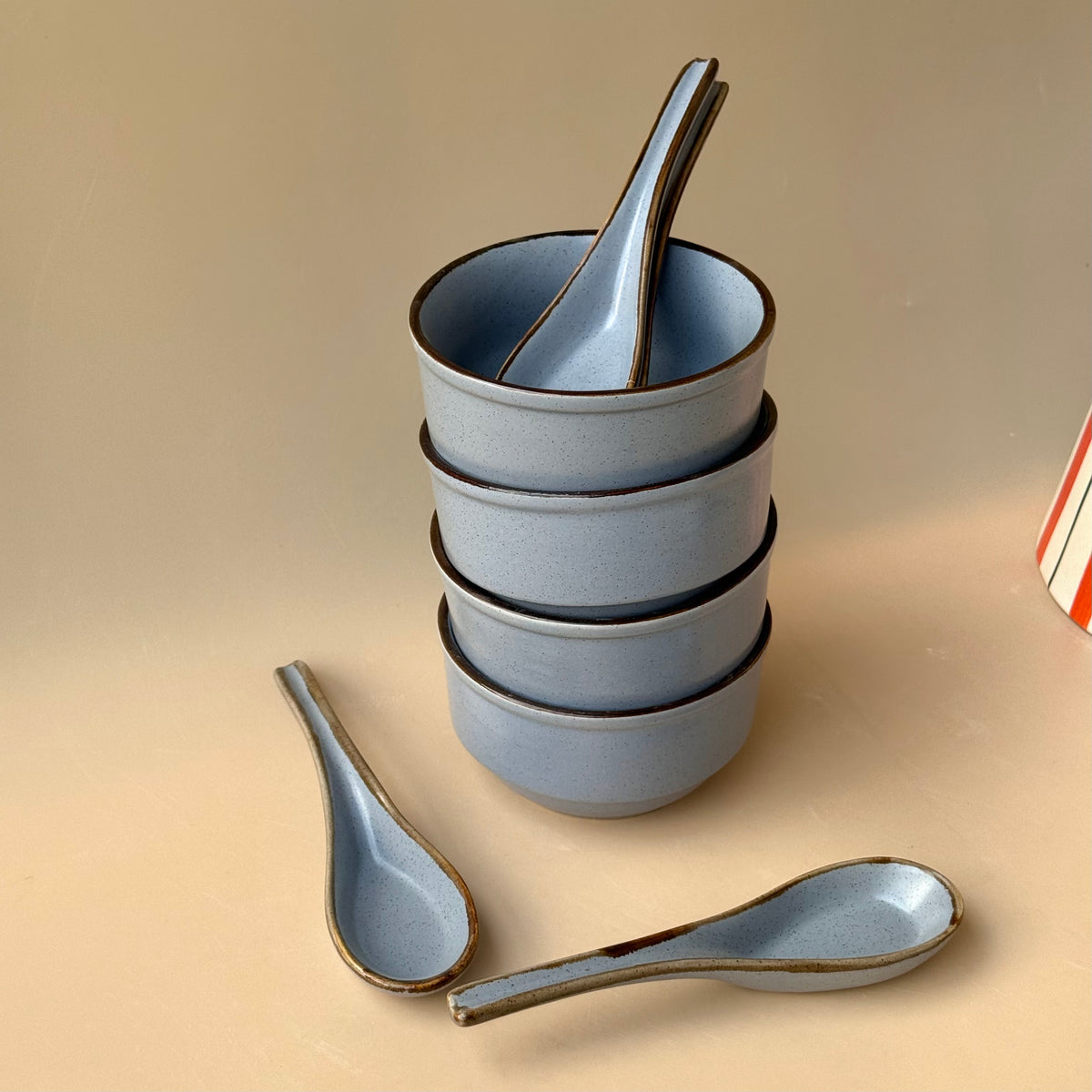 Grey Matte Soup bowl - Set of 4
