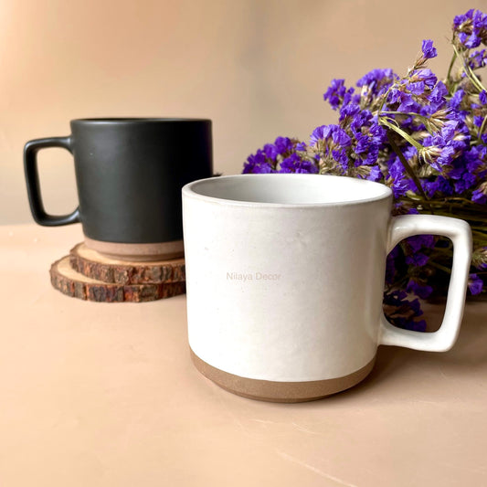 Bare mug - Black n White (Set of 2) - FLAT 50% Off