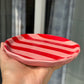 Candy stripe dessert plate