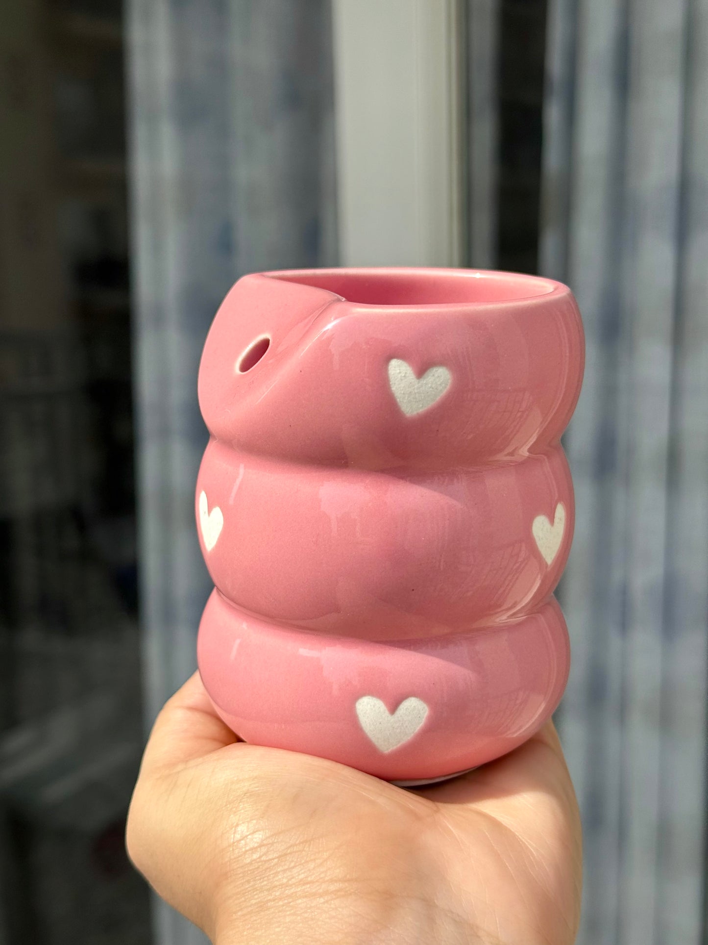 Sweetheart Sipster Pink (sipper cum tumbler) with straw