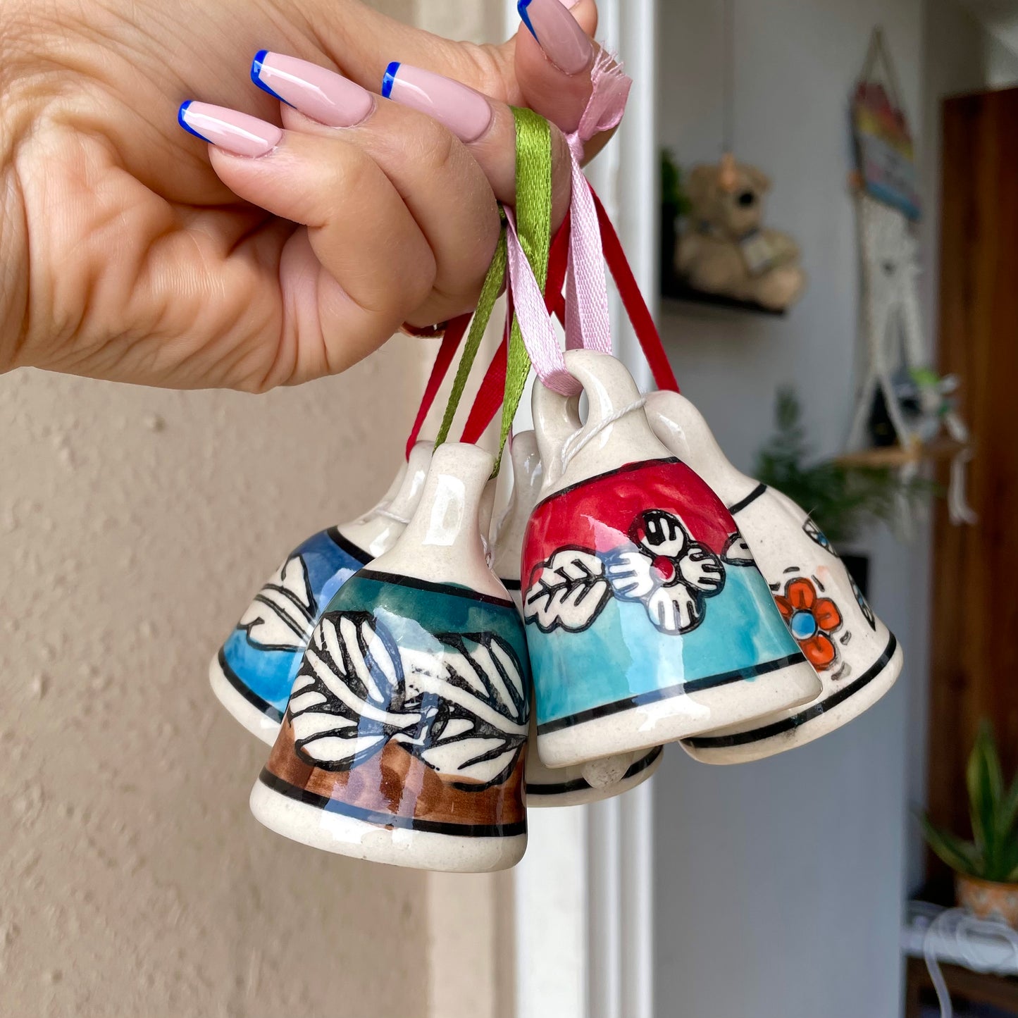 Set of 5 Ceramic Bells