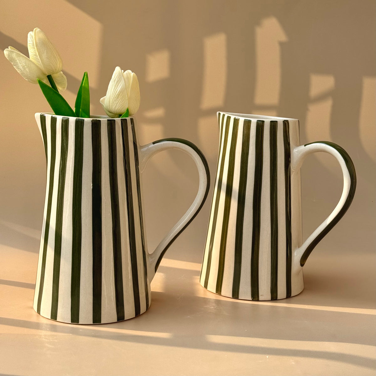 Olive Stripe Jug