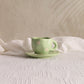 Daisy Cup Saucer Green