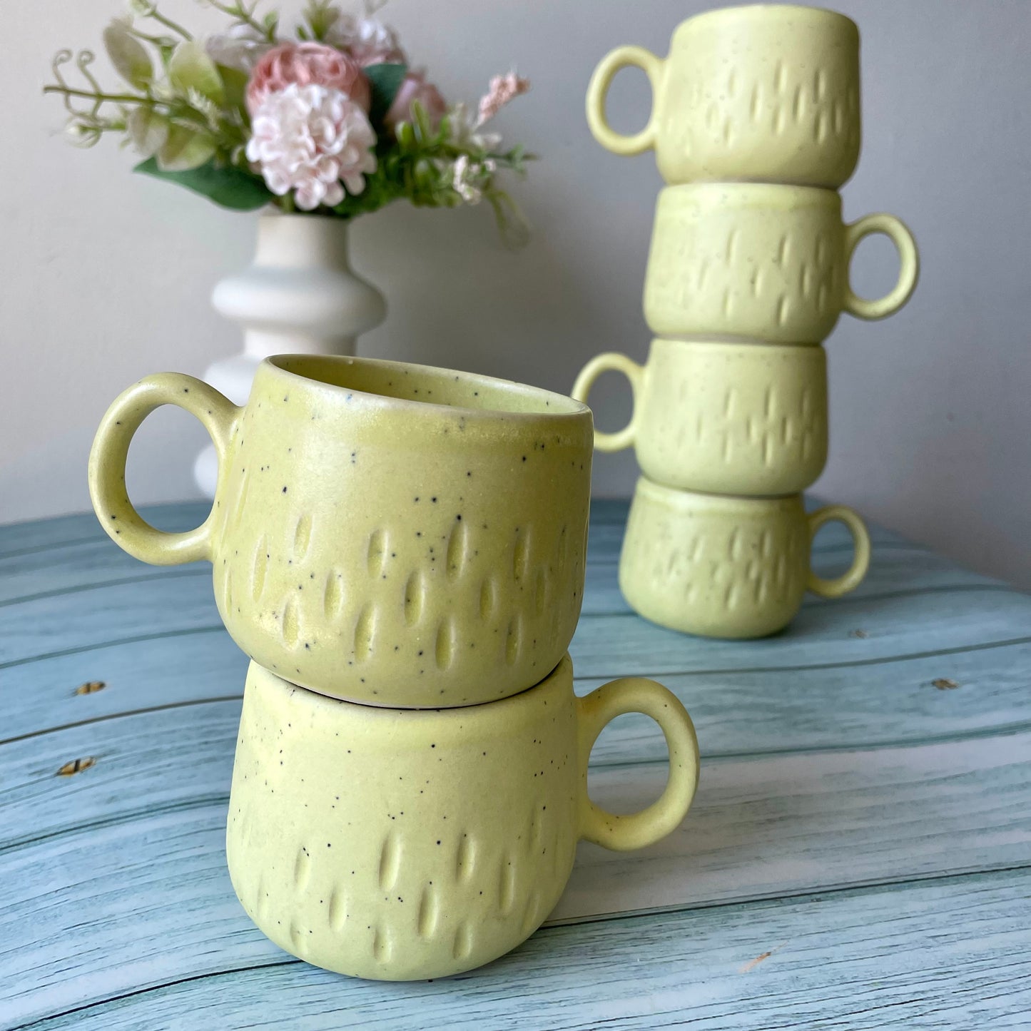 Yellow tea cup