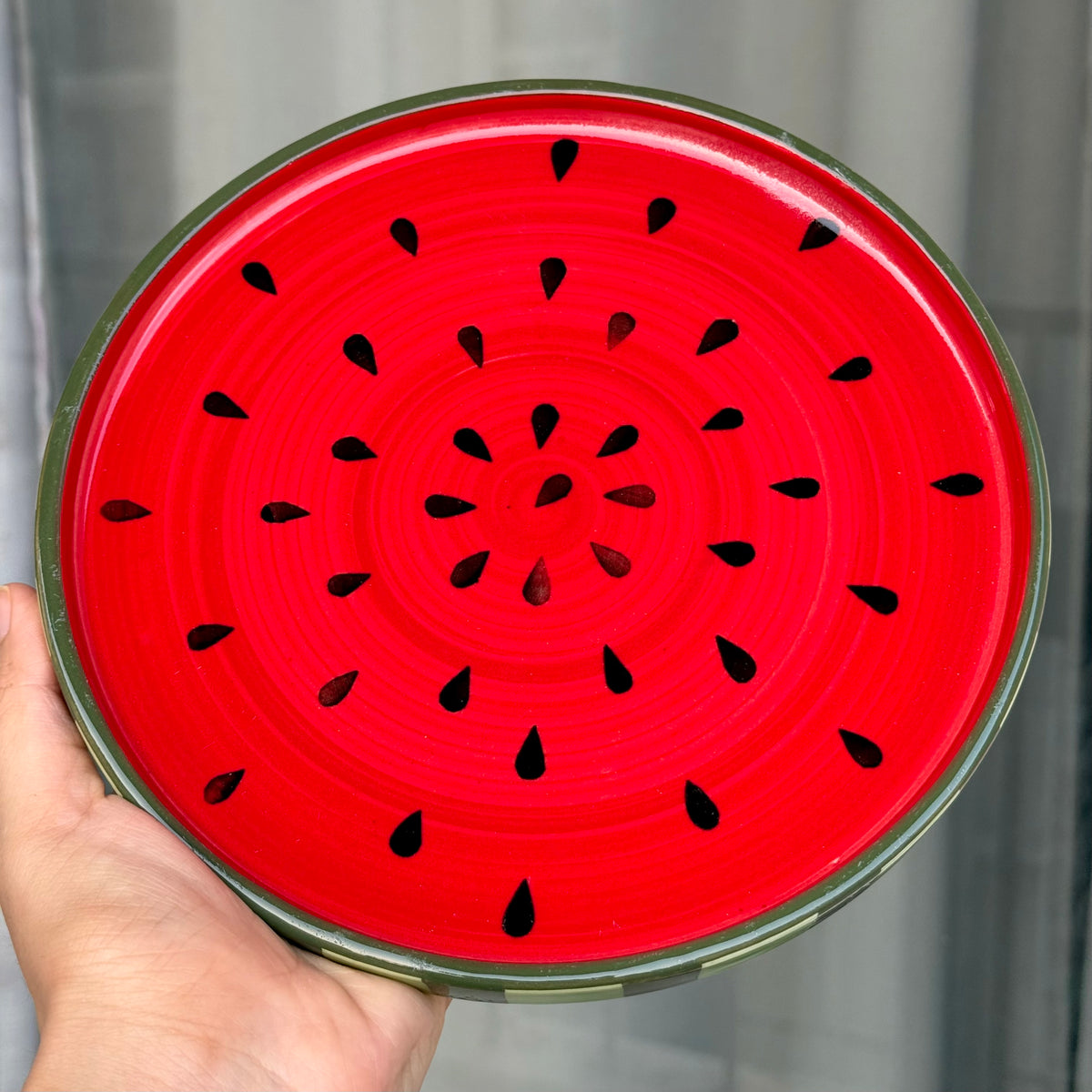 Watermelon Snack Plate cum platter (8-inch)