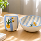 Blue skies breakfast set (set of bowl & mug)