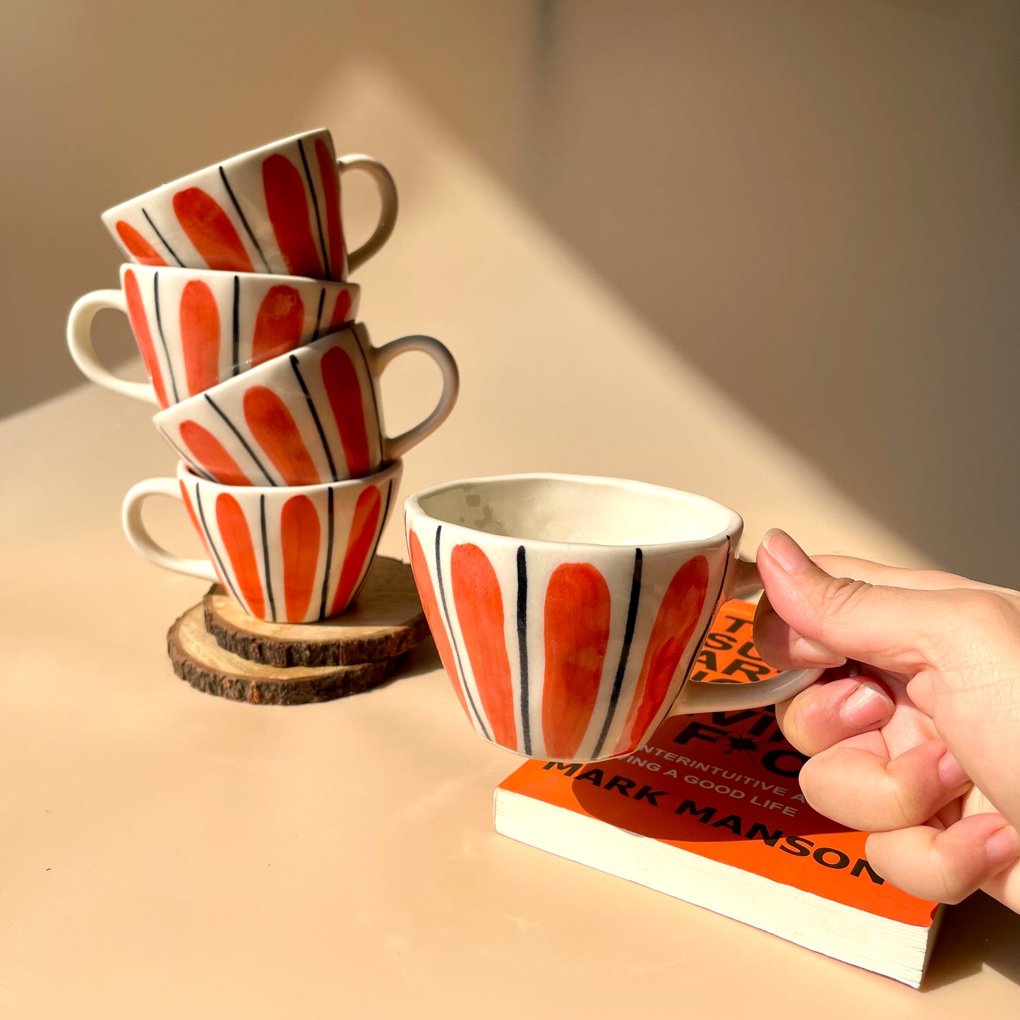 Narangi phool cup Stripes (BUY 1 GET 1 Free)