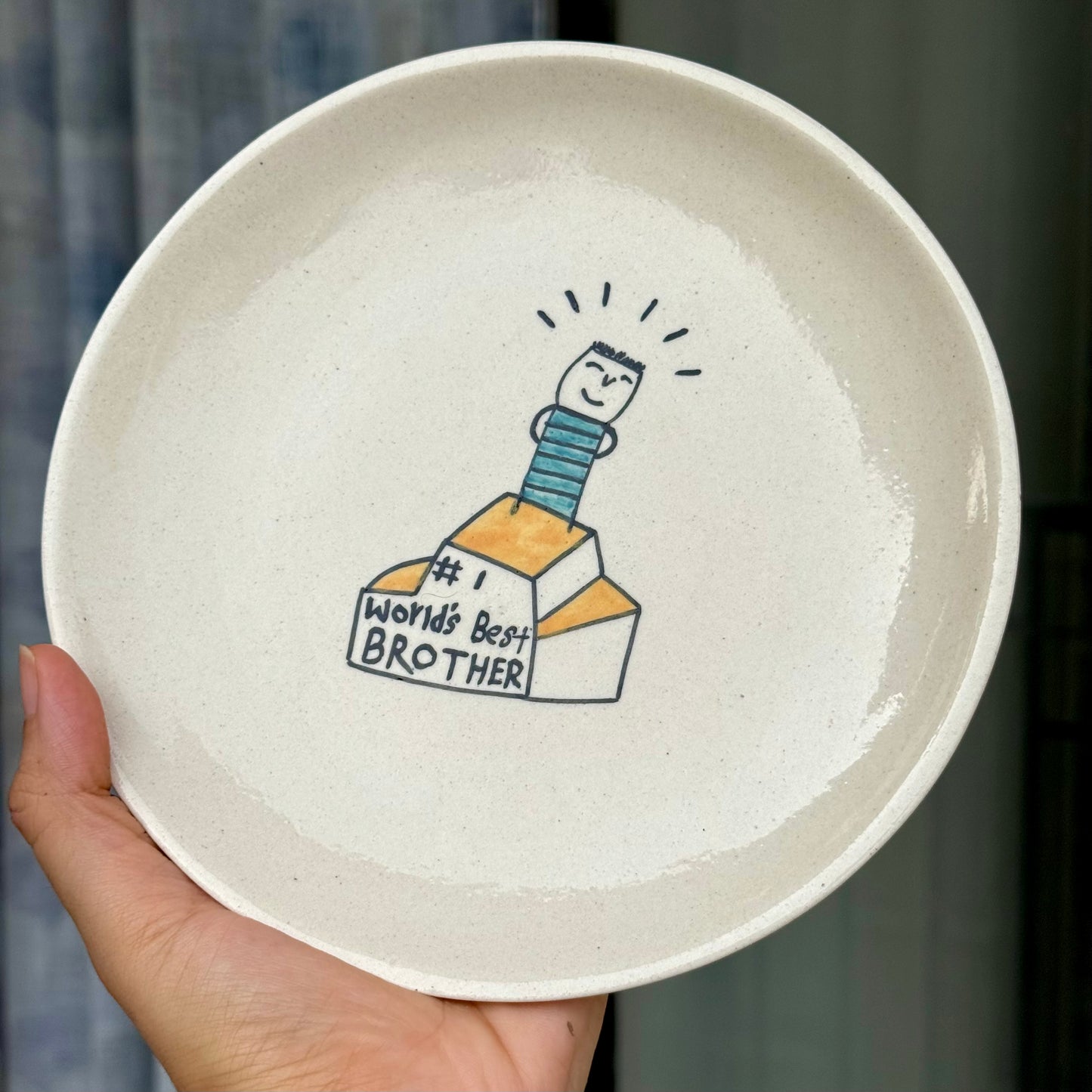 Worlds Best Brother plate