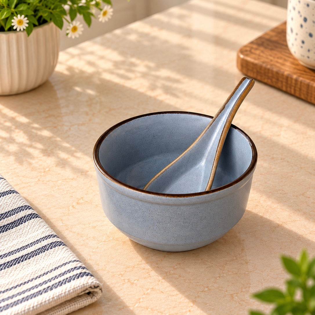 Grey Matte Soup bowl - Set of 4
