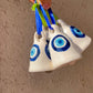 Evil eye ceramic bells - set of 3