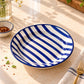 Blue Stripes pasta plate (8 inch)