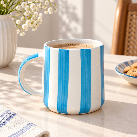 Stripes coffee mug - Blue