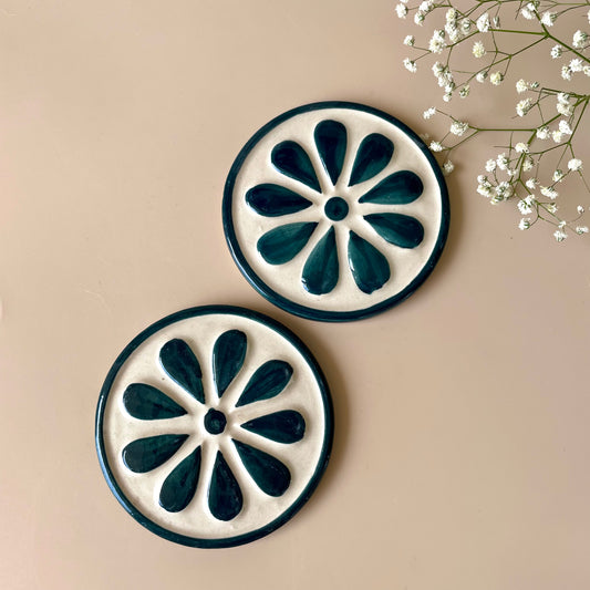 Zesty lemon coaster set Green (BUY 1 GET 1 Free)