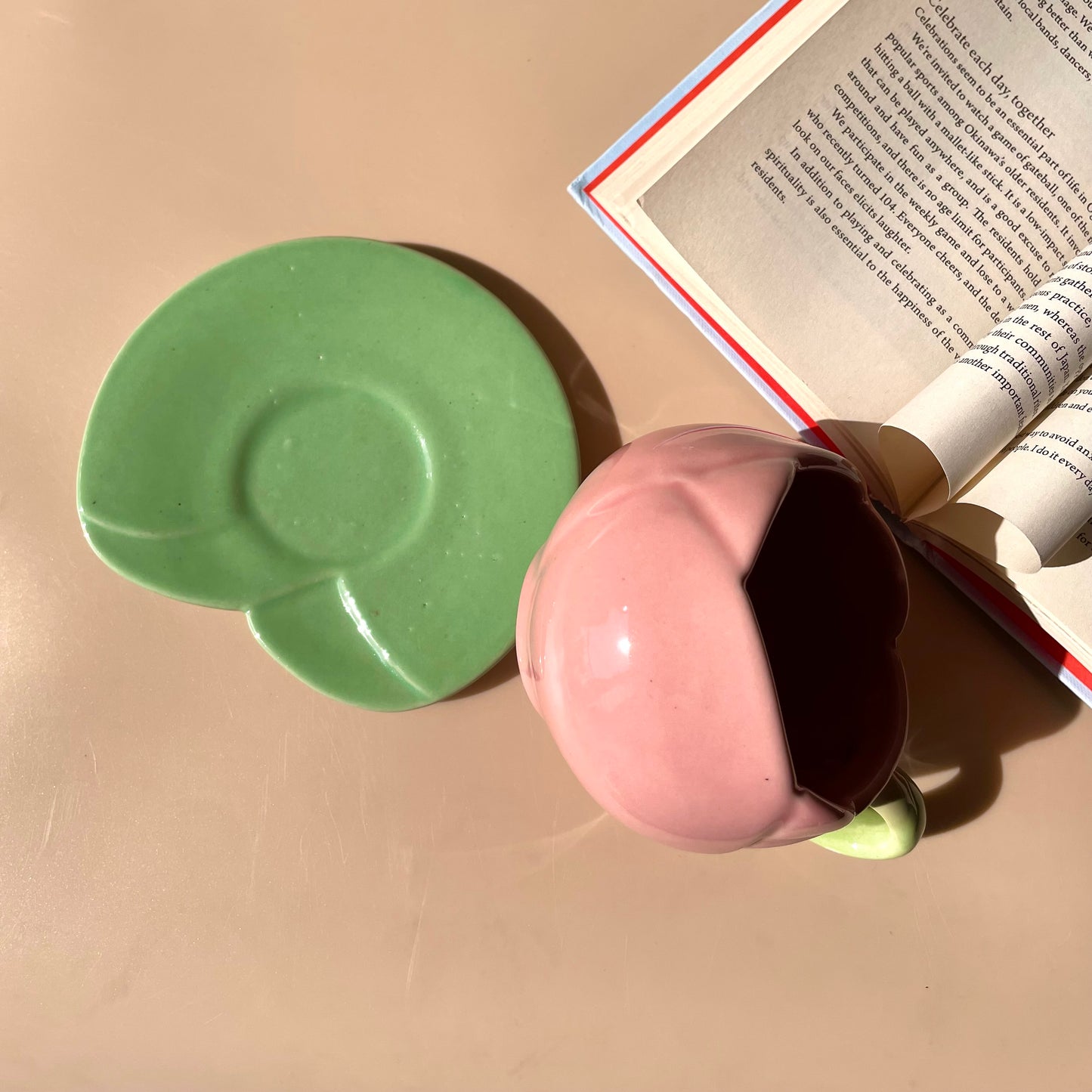 Lotus biscoff cup saucer (Pink)