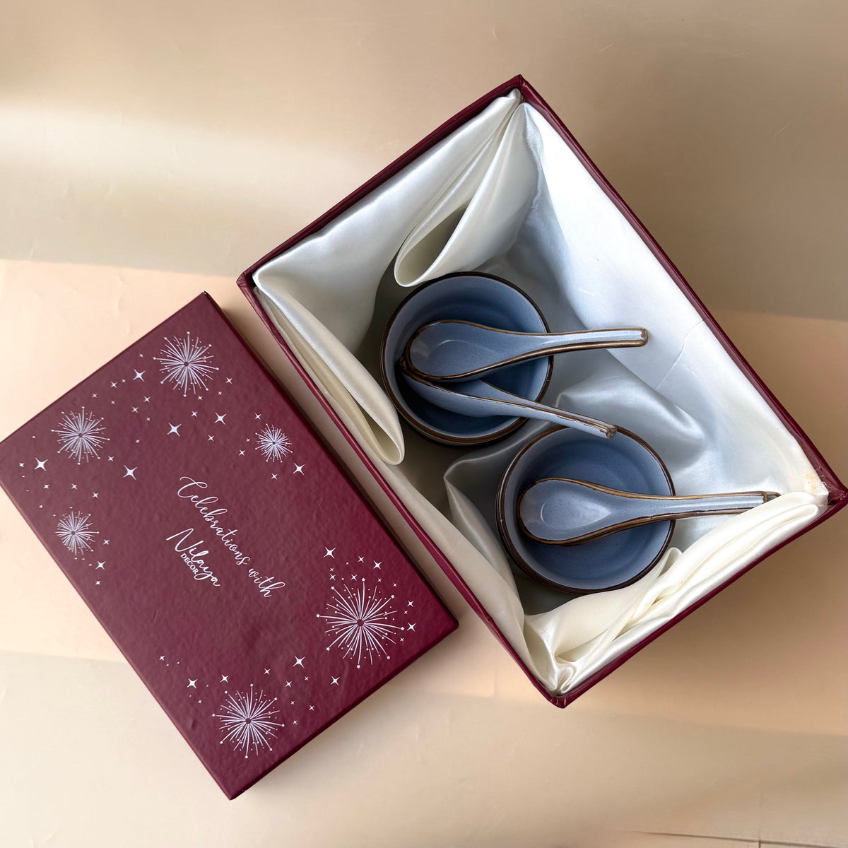 Grey Matte Soup bowl Gift Box