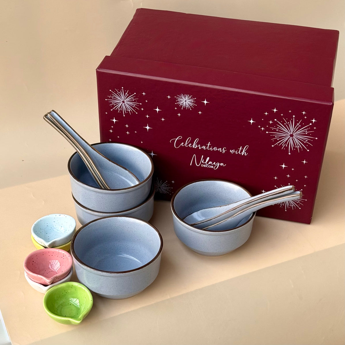 Grey Matte Soup bowl Gift Box