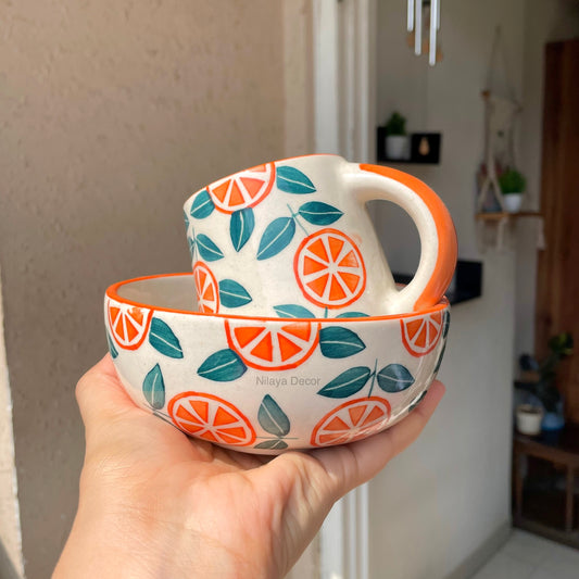 Slice of Orange breakfast set (Set of 2) - FLAT 30% Off