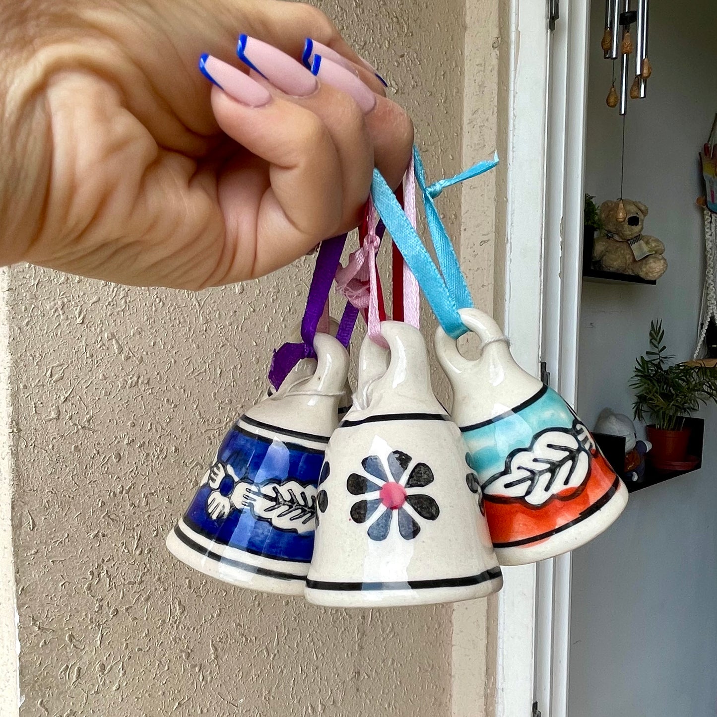 Set of 5 Ceramic Bells