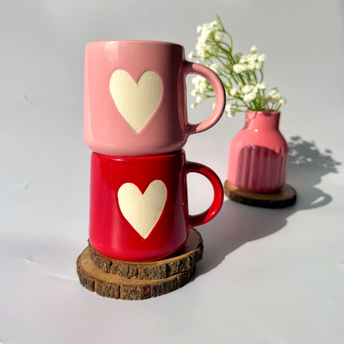 Love Bug Gift Box - 2 Mugs with 2 Agarbatti stand