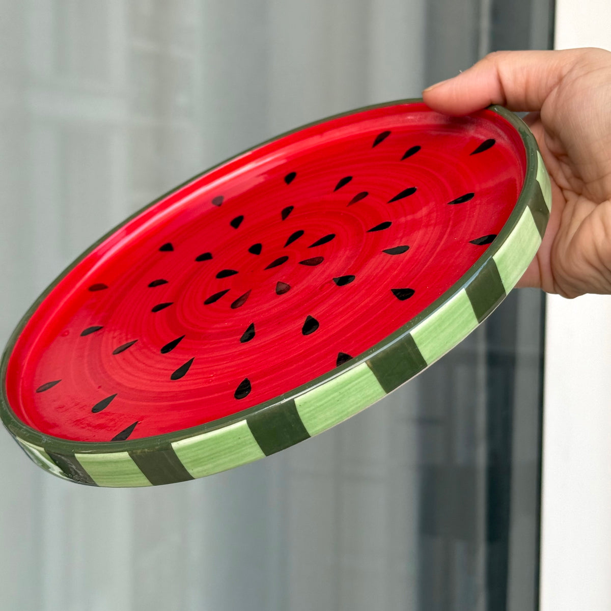 Watermelon Snack Plate cum platter (8-inch)