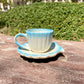 Ocean shell cup saucer (ombré blue)