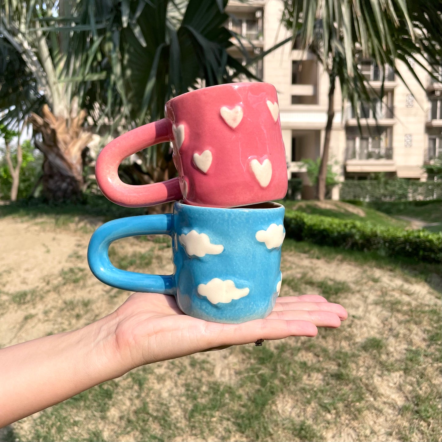 Cloud catcher and Heart pop mug combo (Set of 2)