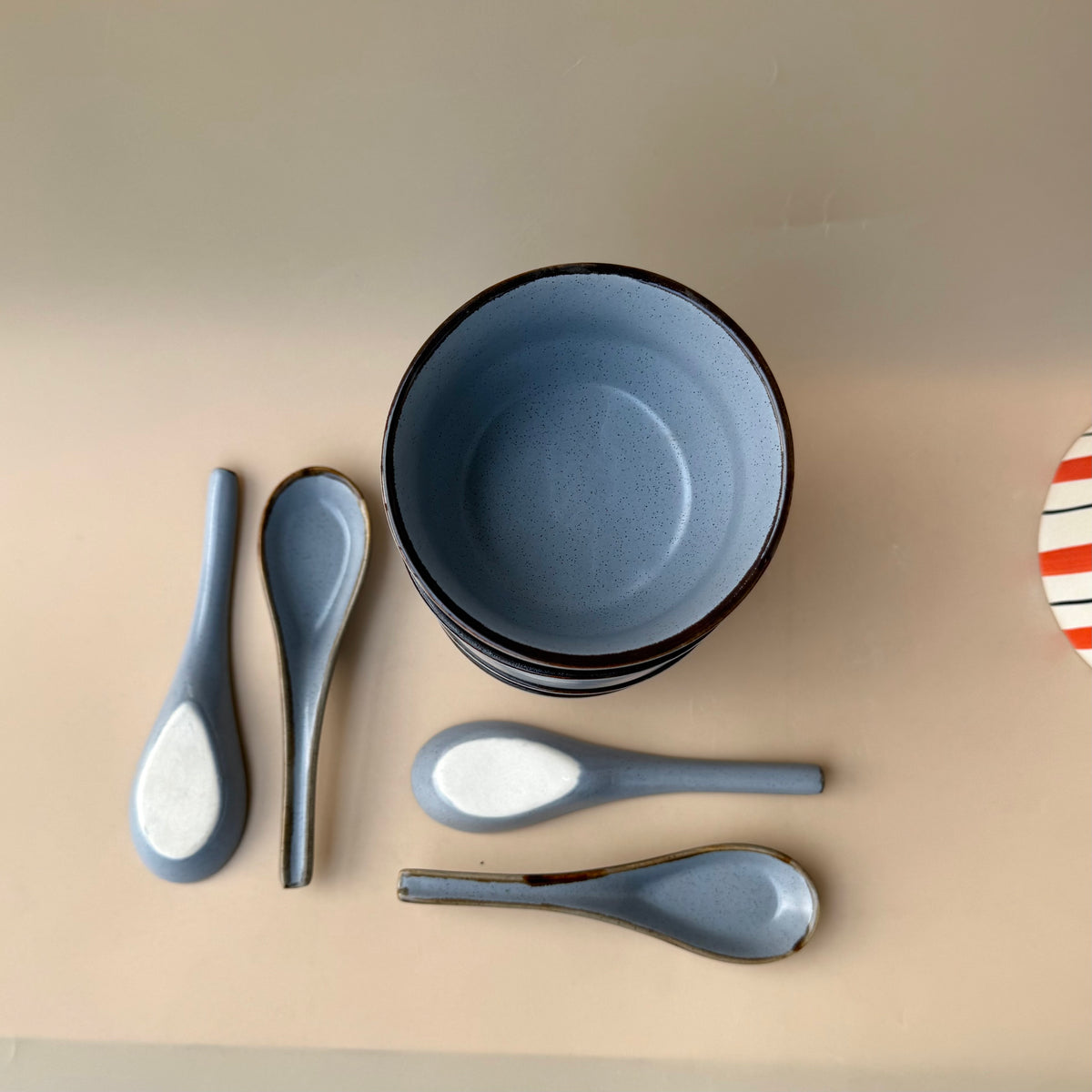 Grey Matte Soup bowl - Set of 4