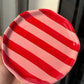 Candy stripe dessert plate
