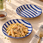 Blue Stripes pasta plate (8 inch)