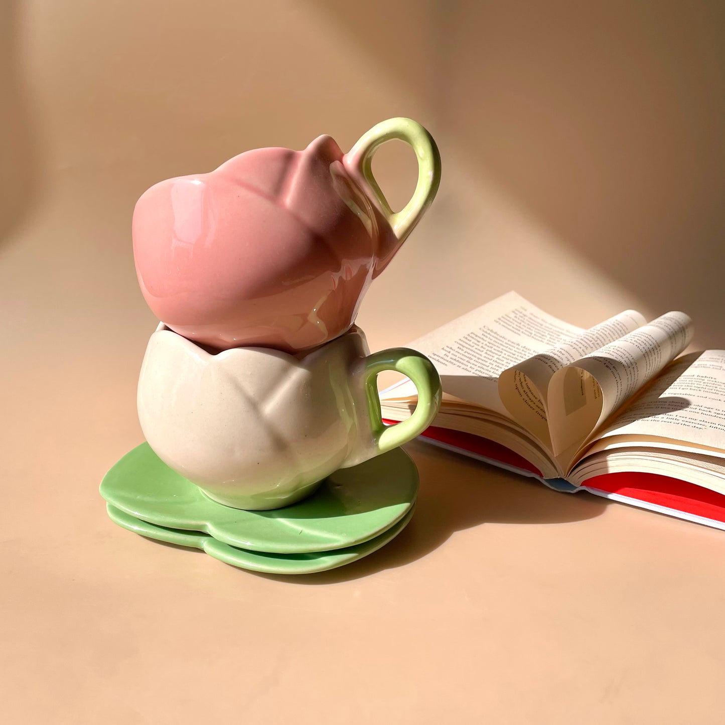 Lotus biscoff mug saucer set (4 pieces)